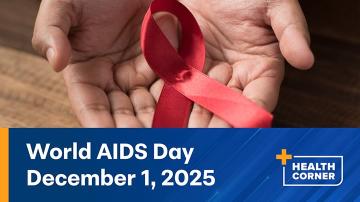 Hands holding red ribbon