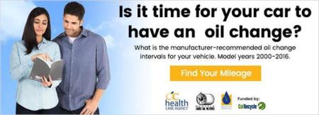 OC Used Oil - Banner - Is it time for your car to have an oil change?
