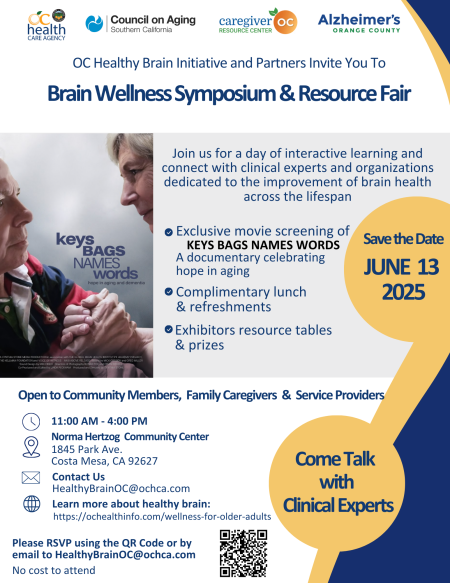 Brain Wellness Symposium & Resource Fair Flyer