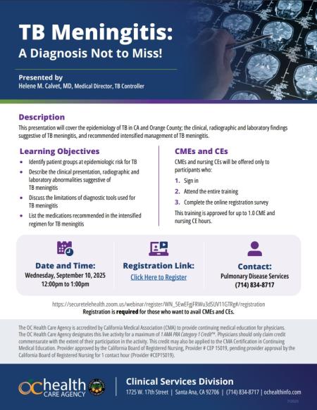 TB Meningitis Flyer